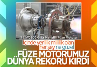 Türkiye’nin ilk orta menzilli füze motoru TEI-TJ300, dünya rekoru kırdı